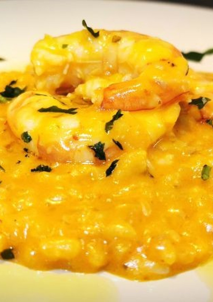 Una foto de Risotto de Gambas al Azafrán