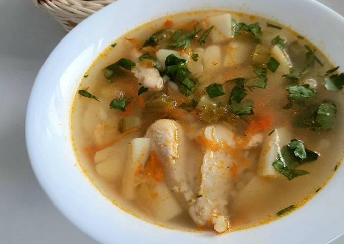 Рассольник с рисом