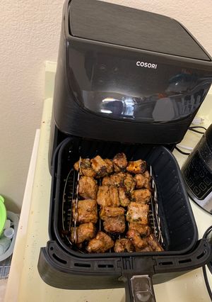 Hình của món Sườn nướng sốt thập cẩm air fryer.