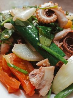 Hình của món Bạch tuộc xào.