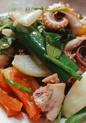 Hình của món Bạch tuộc xào.