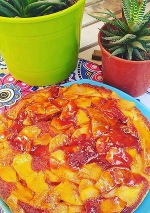 Una foto de Torta invertida de manzanas