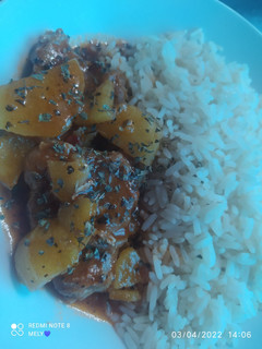 Una foto de Bifes a la cacerola con arroz (a mi manera.)