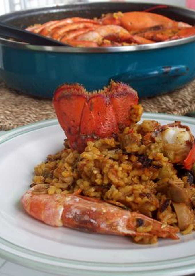Una foto de Arroz con bogavante para "el día de la madre"