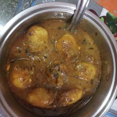 A picture of Besan stuffed potatoes.