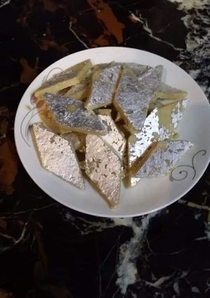 A picture of Kaju Katli Homemade.