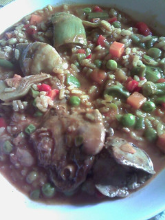 Una foto de Arroz caldoso con conejo