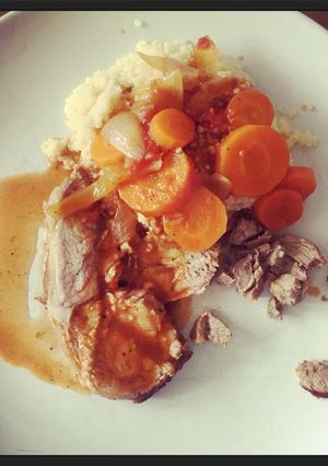 Une photo de Agneau à la tomate-Carotte