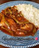 Pollo con nopales en salsa de guajillo🌺