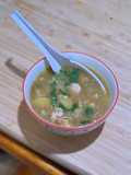 Northern New Mexico Green Chile Chicken Stew with potatoes and corn