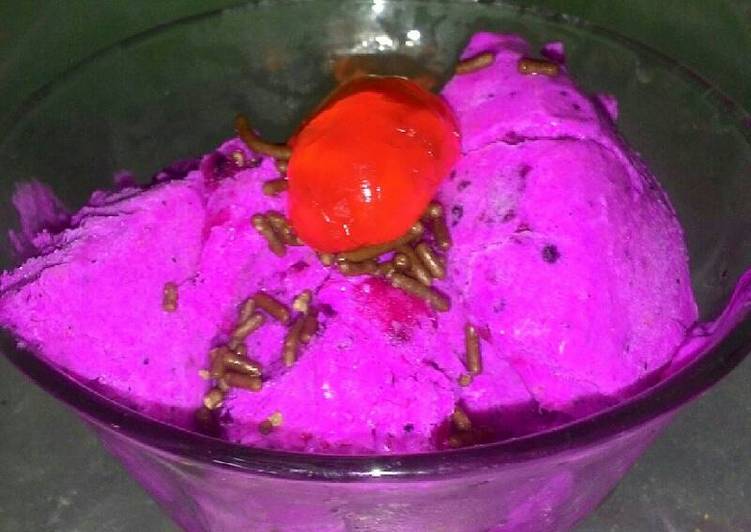 Resep Ice cream buah naga yang Lezat