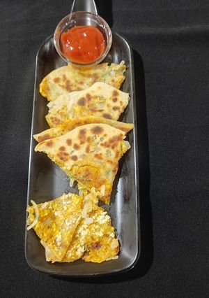 A picture of Triply paratha (healthy breakfast).