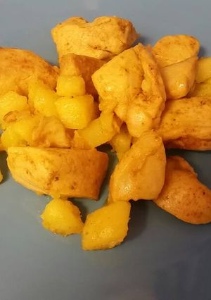 Una foto de Pinchitos compuestos con patatas