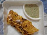 Besan chilla roll