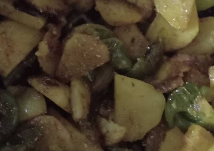 Dry spices patato capcicum