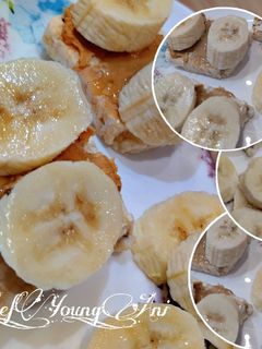 عکسی از دستور رایس کیک با کره بادام زمینی 😋🥜