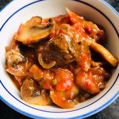A picture of Tomato Portobello Mushroom Stew.