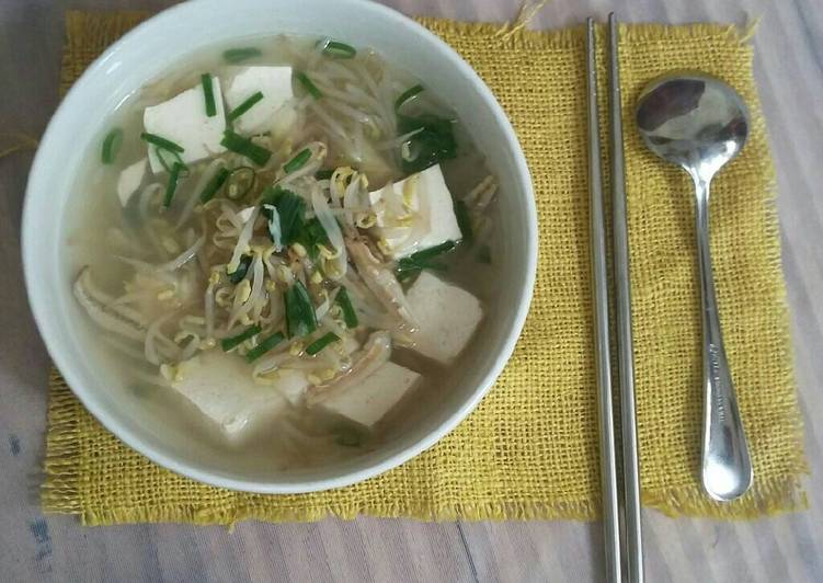 Cara Gampang Membuat Kongnamul guk/sup tauge korea #pr_sayurbening, Lezat Sekali