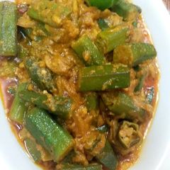 A picture of Masala Dahi Bhindi.