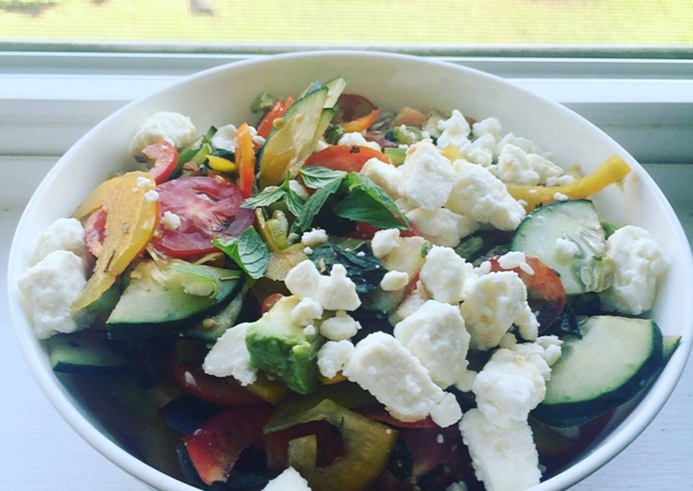 Hydrating cucumber mint salad