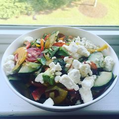 A picture of Hydrating cucumber mint salad.