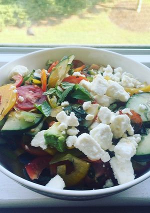 A picture of Hydrating cucumber mint salad.