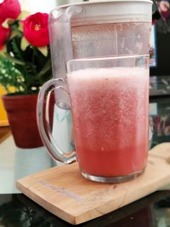 Foto resep Jus strawberry mix timun