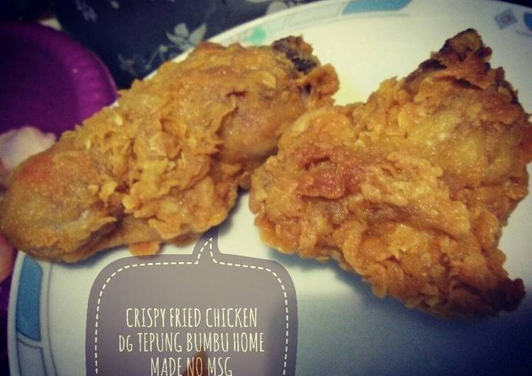 Langkah Mudah untuk Menyiapkan Crispy Fried Chicken dg TEPUNG BUMBU HOMEMADE yang Enak Banget