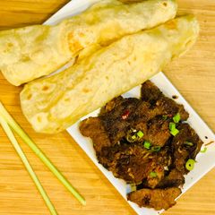 A picture of Vietnamese Lemon grass & ginger beef.