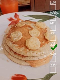 Una foto de Panqueques de banana