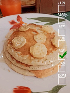 Una foto de Panqueques de banana
