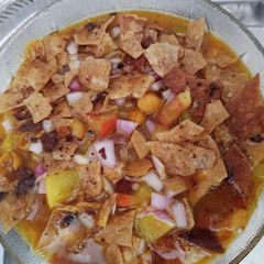A picture of Khatiya wadi choley (gujrati style).