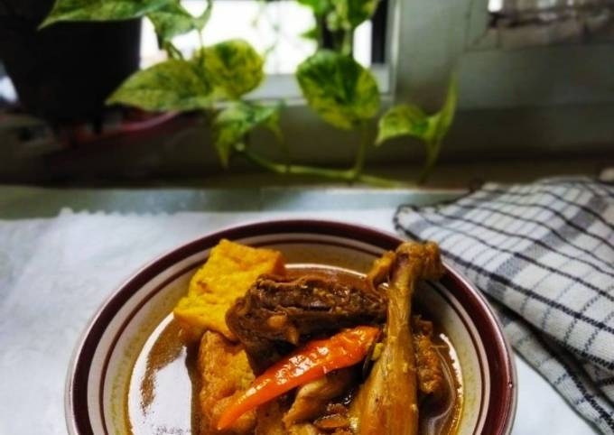 Opor Ayam Tahu khas Cepu (bumbu Bango) - cookandrecipe.com