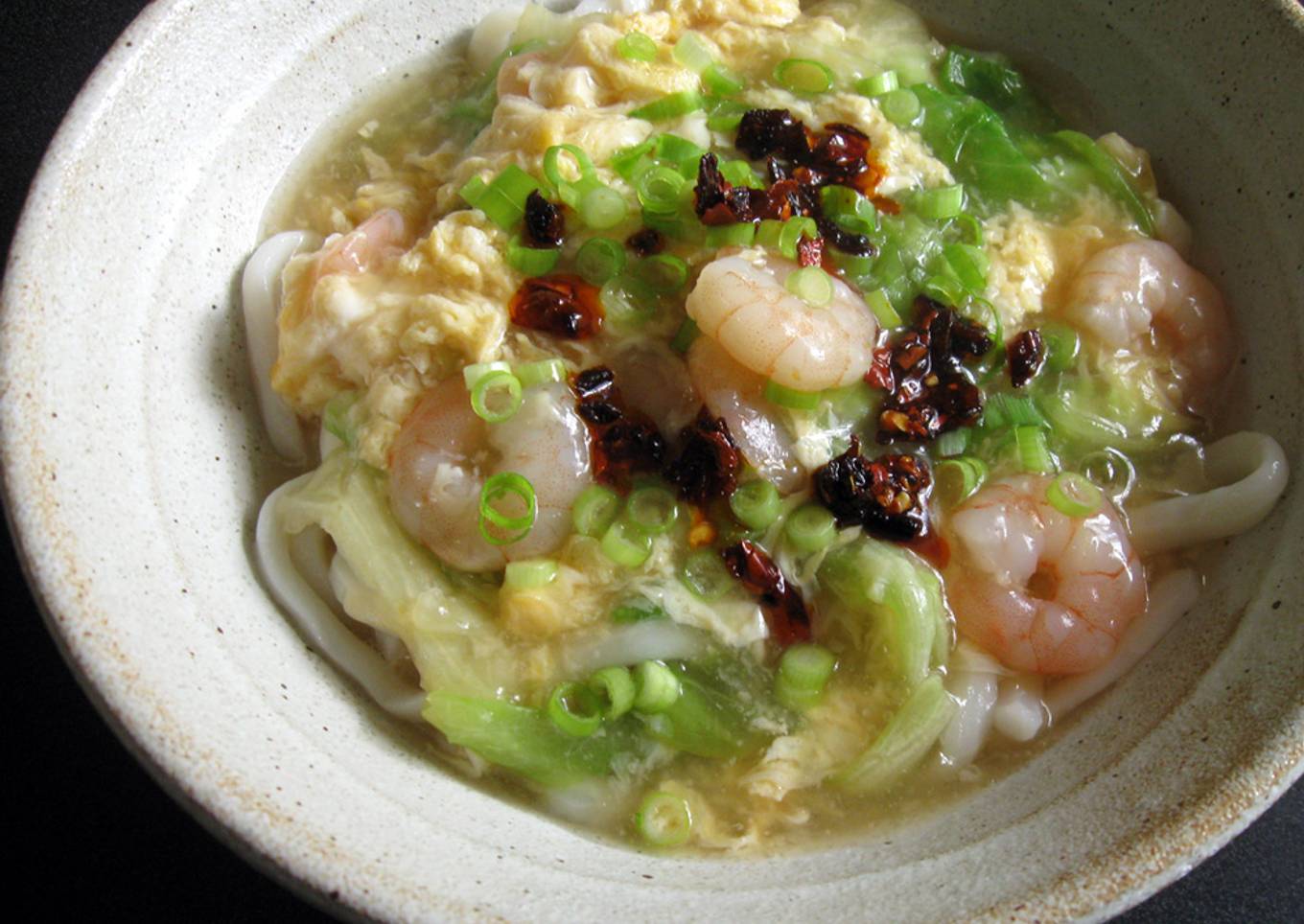 Prawn, Egg & Iceberg Lettuce Udon