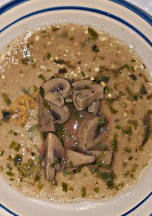 A picture of Mushroom soup.