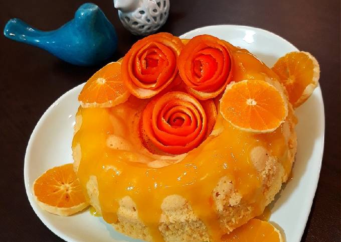 طرز تهیه کیک پرتقالی با سس پرتقال ساده و خوشمزه توسط samira arab - کوکپد