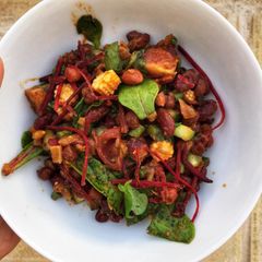 A picture of Mixed bean and Paneer Salad.