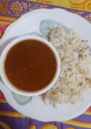 A picture of Kidney beans and rice.