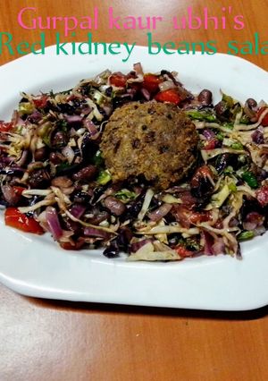 A picture of Sauted Red kidney beans salad 🥗.