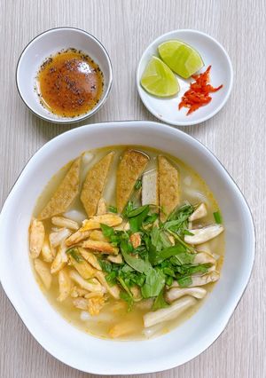 Hình của món Bánh canh ghẹ chả cá.