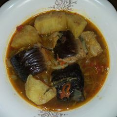 A picture of Catfish pepper soup.