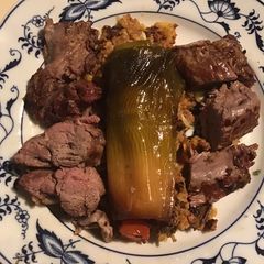A picture of California Farm Valentine’s Lamb Saddle Roast.