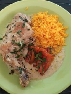 Una foto de Pollo nevado