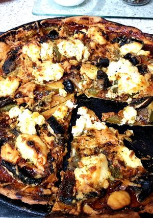 A picture of My BBQ Mushroom 2 Cheese Thin Crust Pizza. 😊.