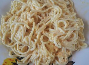 Una foto de Salsa Alfredo sin jamón