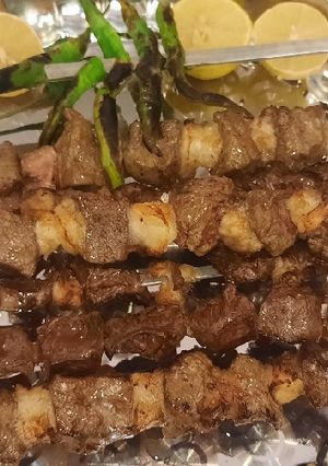 عکسی از دستور دل و جگر کبابی همسر پز 🥰😋
