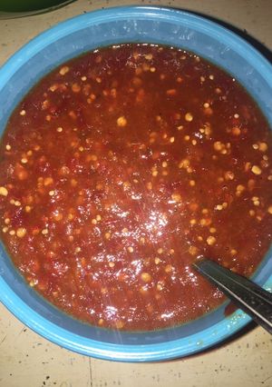 Una foto de Salsa roja