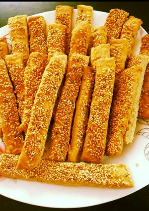 صورة لوصفة أصابع البسكويت بالسمسم 🍀🌹
