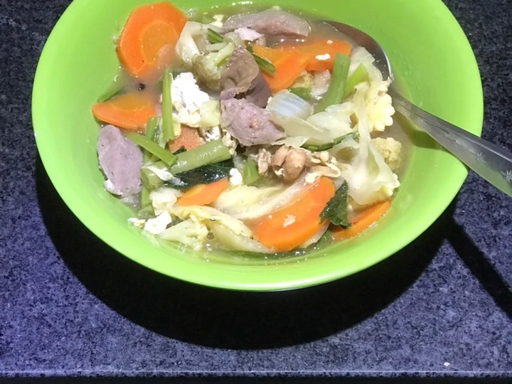 Cara Mudah Membikin Resep Cap Cay bakso yang Lezat Sekali Anti Ribet, Uenak Banget