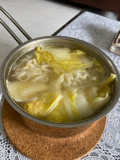 A picture of Asian noodle chicken soup.